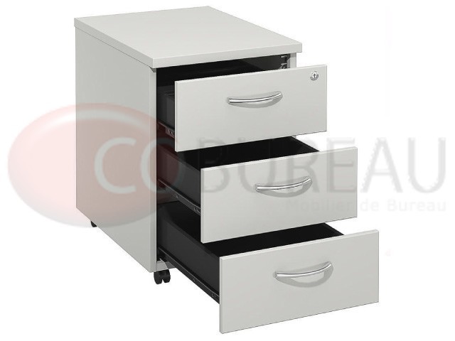 Caisson mobile 3 tiroirs Blanc