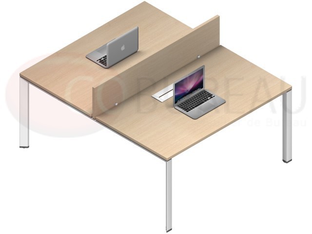 Bench 2 bureaux 120 cm avec séparation