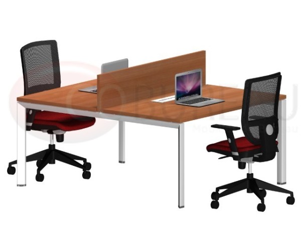 Bench 2 bureaux arko 120 cm poirier