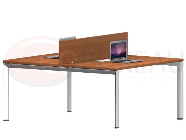 Bench 2 bureaux arko 120 avec séparation poirier