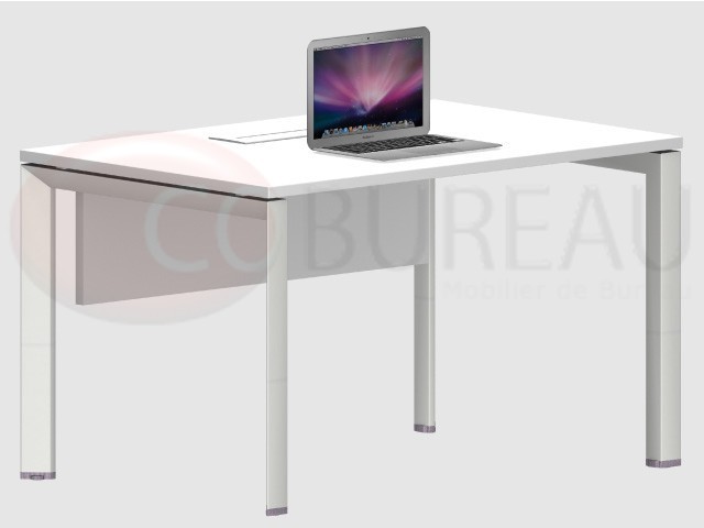 Bureau Arko blanc 100 cm - pieds arche métal