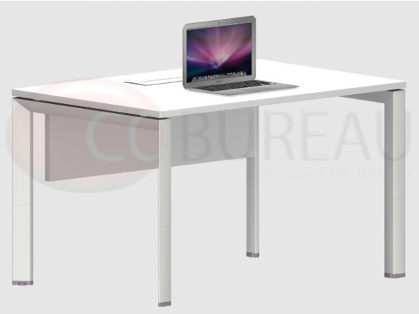 Bureau Arko blanc 100 cm - pieds arche métal