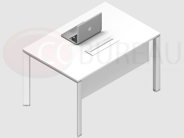 Bureau Arko blanc 100 cm - pieds arche