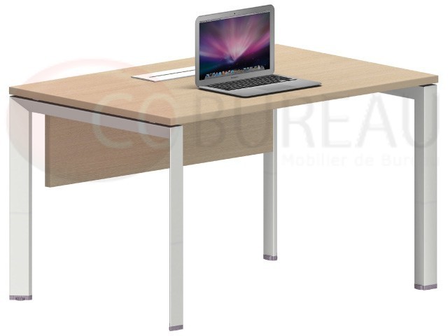 Bureau Arko chêne clair 100 cm - pieds arche métal