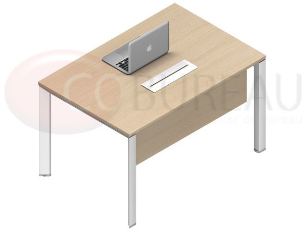 Bureau Arko 100 cm chêne clair pieds arche métal