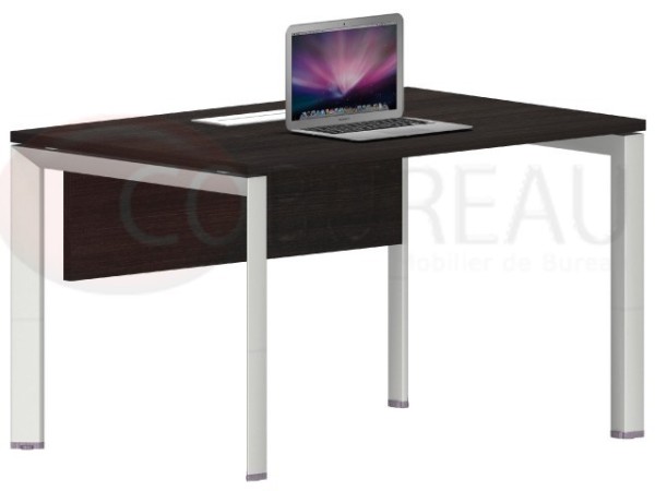 Bureau Arko wenge 100 cm - pieds arche métal