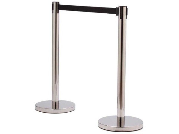 Poteau de guidage à enrouleur avec sangle