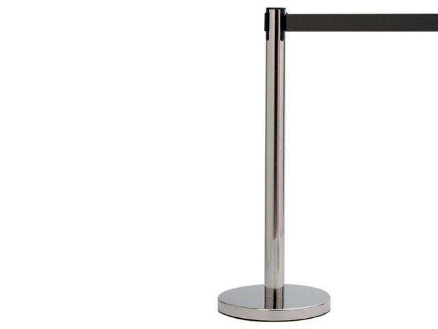 Poteau guidage inox à enrouleur 