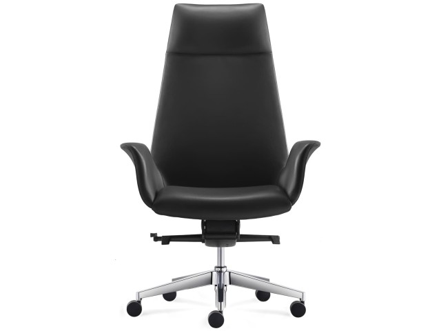 Fauteuil de direction Vela cuir véritable