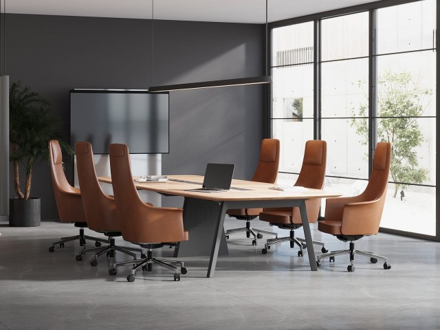 Fauteuil en cuir Pablo de direction