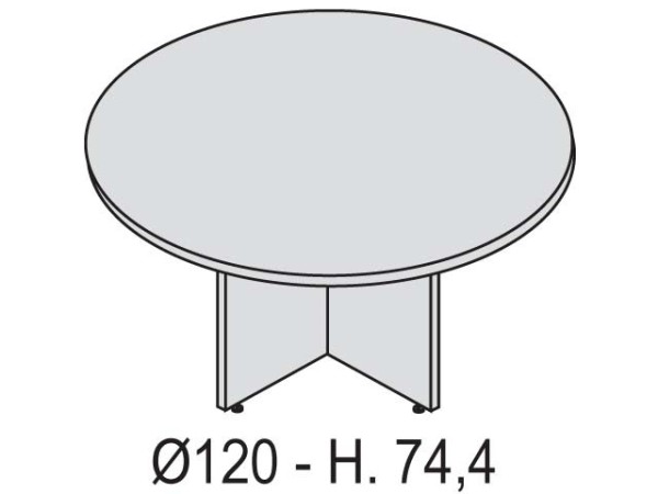 Table  ronde Kamos 120 cm pied  panneau 