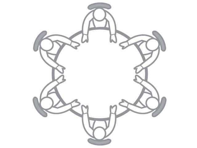 Table ronde Kamos Ø 120 pour 4 à 6 personnes