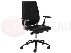 Fauteuil direction Next-v cuir dossier bas 2