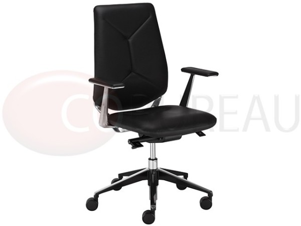 Fauteuil direction Next-v cuir dossier bas