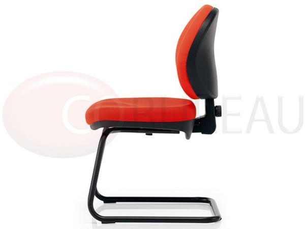 Siège visiteur Domus - Tissu rembourré