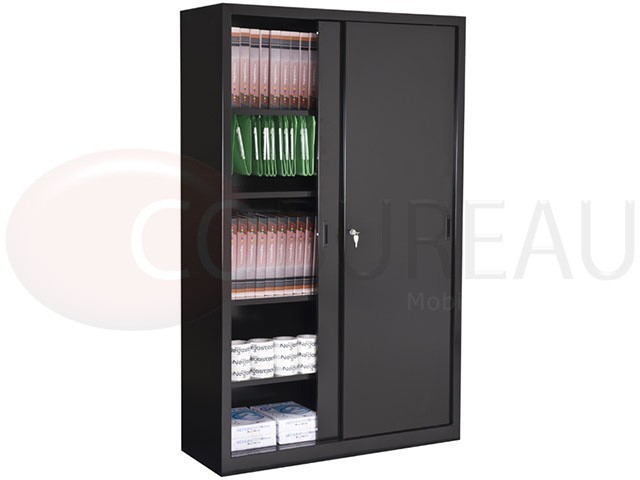 Armoire métallique à portes coulissantes - L. 120 x H. 200 cm