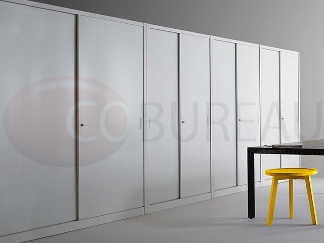 Armoire métallique à portes coulissantes - L. 120 x H. 200 cm