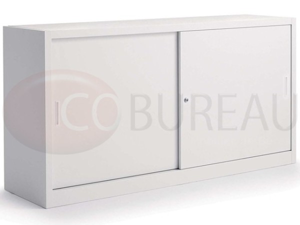 Armoire métallique basse à portes coulissantes