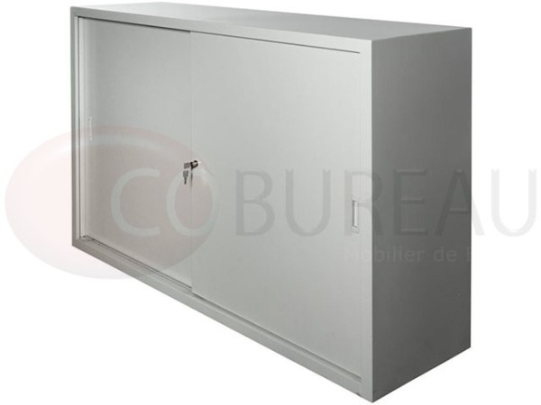 Armoire métallique basse à portes coulissantes