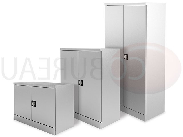 Armoire métallique basse à portes battantes