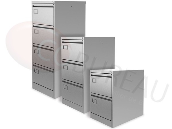 Classeur dossiers suspendus Métal 3 tiroirs