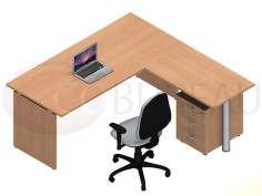 Bureau Kamos plateau droit avec retour 2