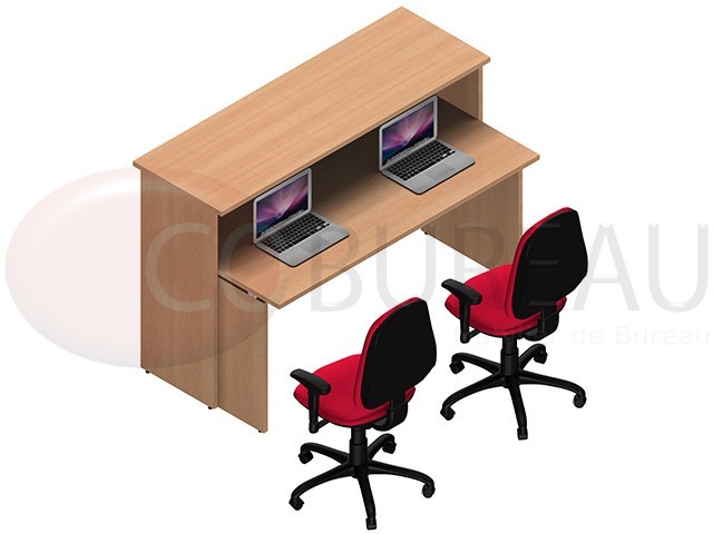  Comptoir d'accueil droite Kamos L 165 cm