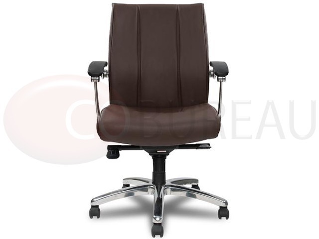 Fauteuil Boss cuir dossier moyen