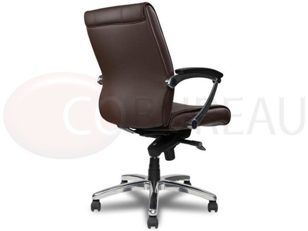 Fauteuil direction Boss cuir tête de nègre