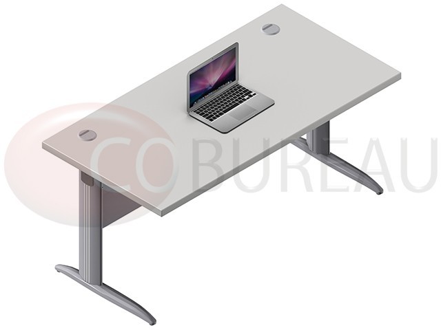Bureau Droit Pro métal 160 Cm Pieds en L