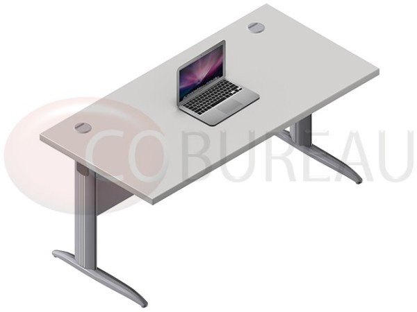 Bureau Droit Pro métal 160 Cm Pieds en L
