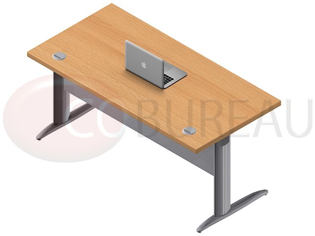 Bureau Droit 160 Cm Pieds en L