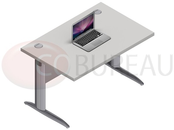 Bureau droit Pro métal 120 Cm Pieds en L