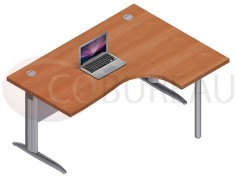Bureau Compact 160 Cm Pro métal pieds en L  2