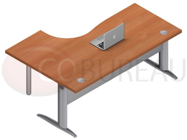 Bureau plateau compact Pro métal pieds en L 