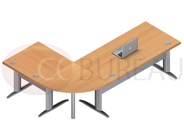 Ensemble bureau 160 cm Pro métal 