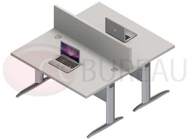 Ensemble 2 bureaux doit 140 Pro métal 