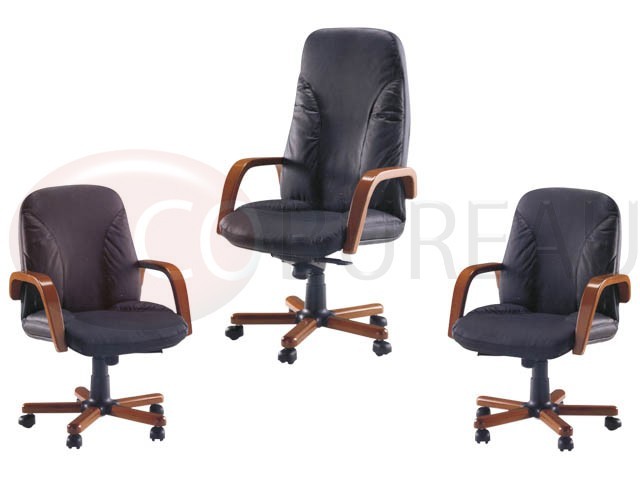 Fauteuil direction Ares - Cuir Noir