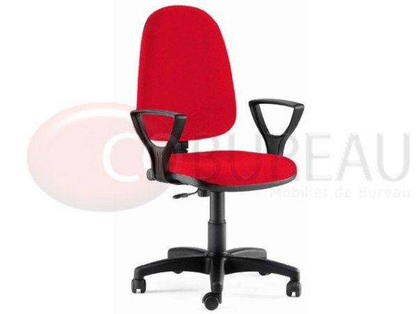 Siège de bureau Flex-A - tissu rouge